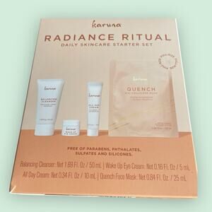 Karuna Daily Skin Care Starter Kit 4pc Set New Travel Size PFAS Free Cleanser
